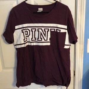Burgundy tee shirt from Pink
